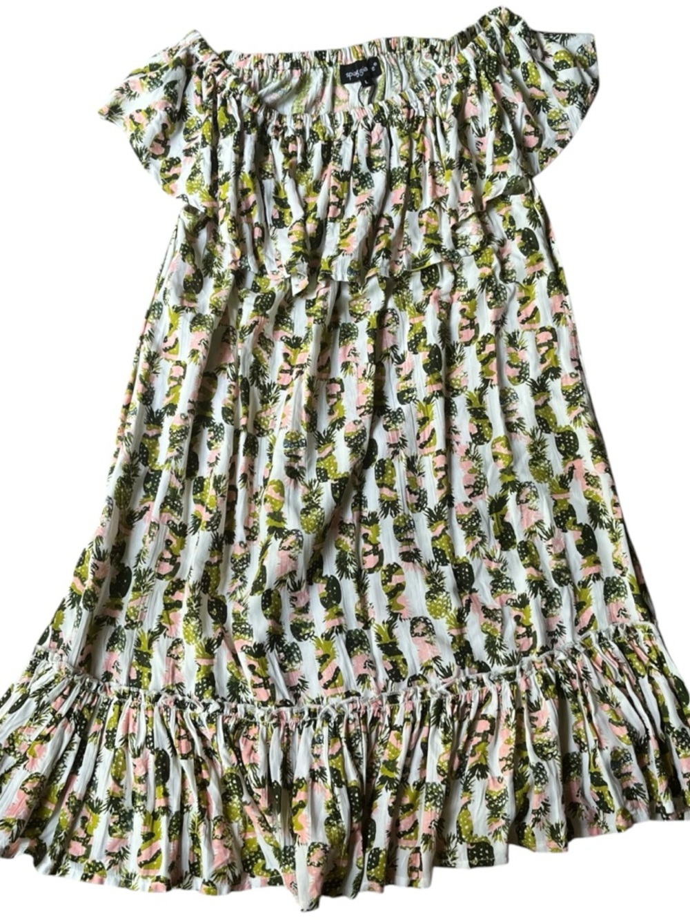 Spiggia dolce off the shoulder pineapple dress